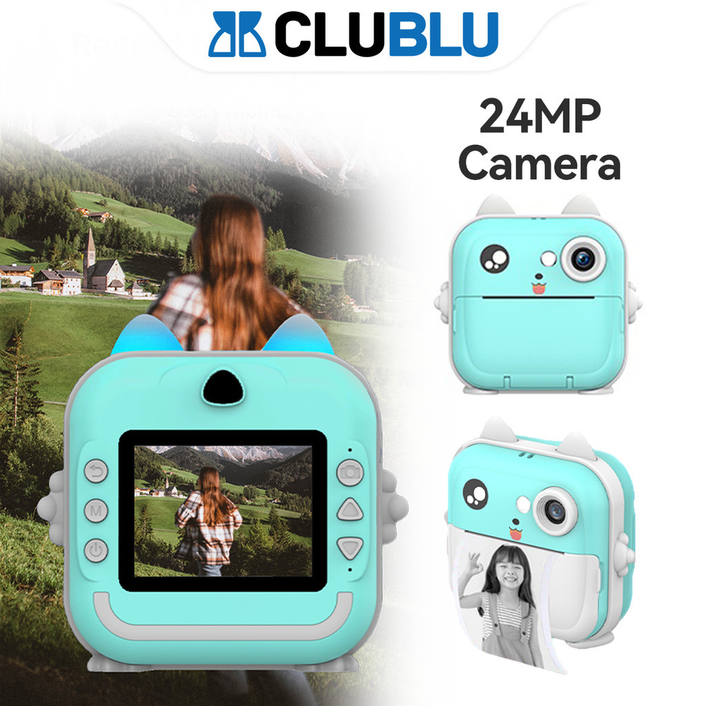-CLUBLU- Máy Ảnh Mini in Nhiệt Chụp Lấy Liền Kỹ Thuật Số Cute Camera ...