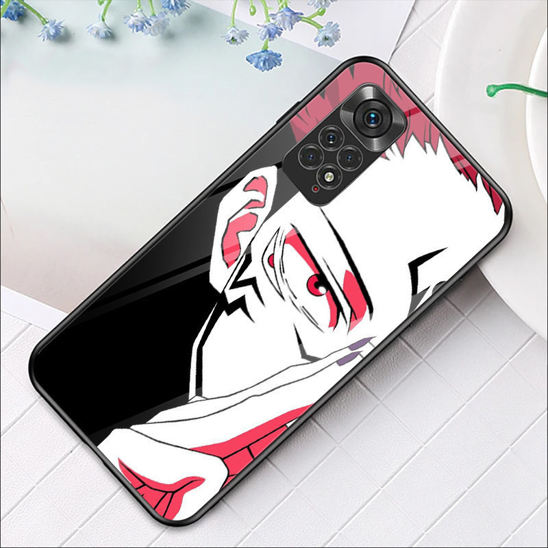 Ốp điện thoại kính cường lực Gojo Satoru Jujutsu Kaisen cho Xiaomi Redmi Note 8 9 10 4G 11 Pro Plus 12 5G 13