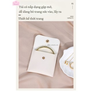 Túi da PU bỏ túi đựng trang sức du lịch, đựng phụ kiện nhỏ