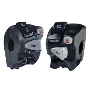 Okcatzone Xe Máy Tay Cầm Công Tắc Với Psing Ánh Sáng Nguy Hiểm PLug Sừng Đèn Cảnh Báo Bật Nút Tín Hiệu Cho Xe Honda Click150 Trái R6U1