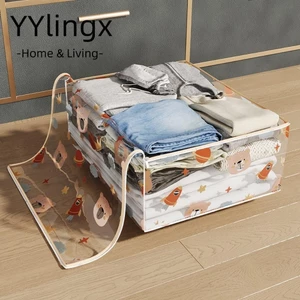 YYlingx Túi Bảo Quản, Dụng Cụ Sắp Xếp Quần Áo Chống Bụi Chống Thấm Nước, Túi Chăn Trong Suốt Ba Chiều Dung Tích Lớn Hộ Gia Đình