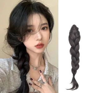 Ngoạm Tết Bản To Dài 35cm, Tóc Giả Bện Đuôi Ngựa Phong Cách Trung Hoa QiQiShop
