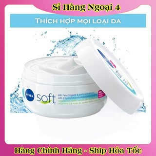 [auth] Kem dưỡng da Nivea Soft 200ml dưỡng ẩm chống nẻ chống khô mốc- Nội địa Đức Đủ Bill [Hot]