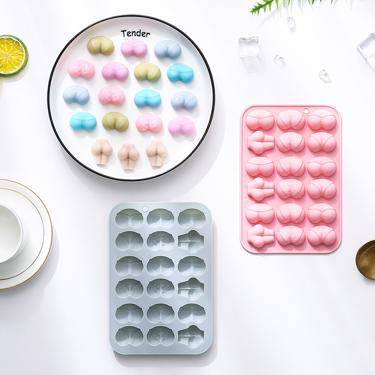 18 Lỗ Bikini Series Khuôn Silicon Trang Trí Bánh Khuôn Epoxy Đá Viên Sô Cô La Khuôn DIY Dụng Cụ Nướng Bánh