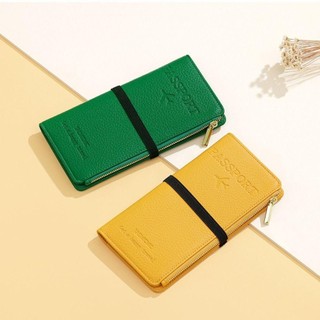 Túi đựng hộ chiếu PU WOAY, Vỏ hộ chiếu RFID chống nước nhiều thẻ, Phụ kiện du lịch Đa chức năng có dây kéo Vỏ bảo vệ hộ chiếu