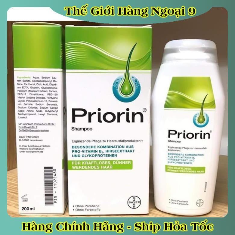 Dầu gội Priorin giúp mọc tóc dành cho tóc rụng yếu và mỏng - Nội địa Đức Đủ Bill