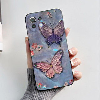 Dành Cho Xiaomi Mi 11 Lite / Mi 11 Lite 5G NE Ốp Lưng Silicon Mềm Thiết Kế Mới 2024 Sơn Bảo Vệ TPU Cho Xiaomi Mi11 Lite Vỏ Mỏng