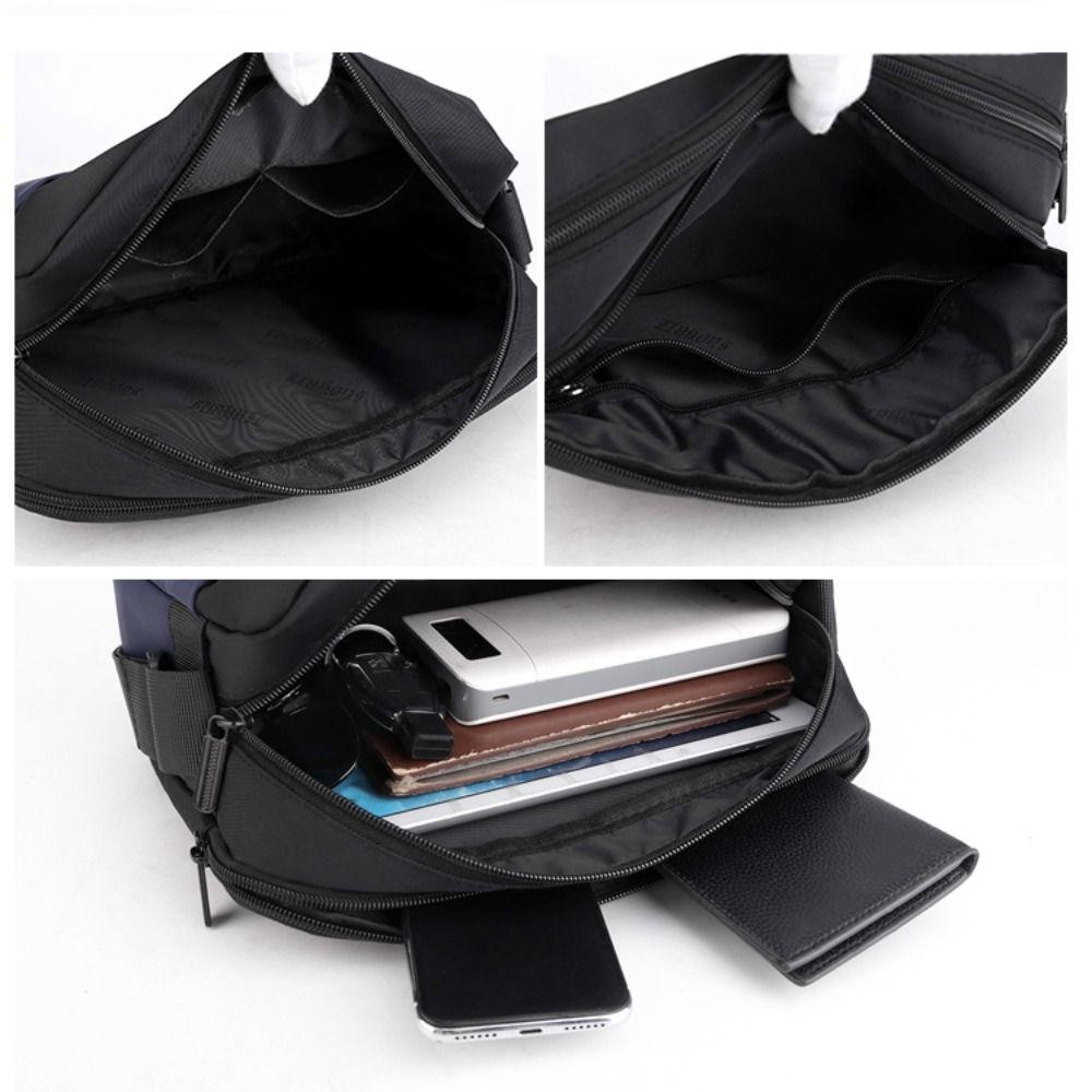 HOBBYIN Túi đeo chéo nam HOBBYIN, Túi đeo vai du lịch sức chứa lớn nhiều lớp, Túi xách Nylon di động Túi Messenger ngoài trời