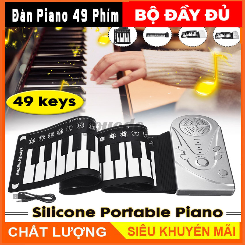 Đàn piano Điện Tử 49 Phím Gấp Gọn Bằng silicone | Shopee Việt Nam