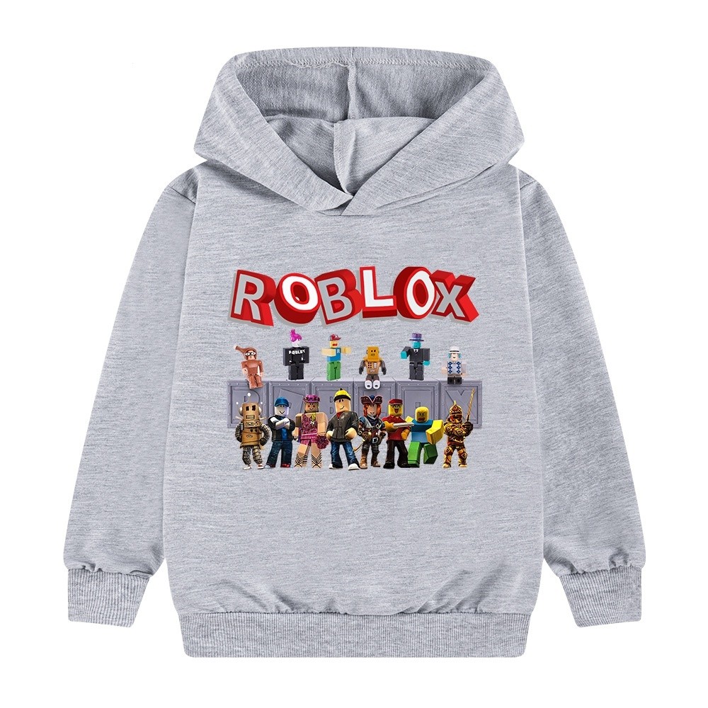 Roblox Áo khoác hoạt hình mùa thu mới Áo Hoodie Áo Hoodie thường ngày thể thao thời trang nhiều màu cho trẻ em