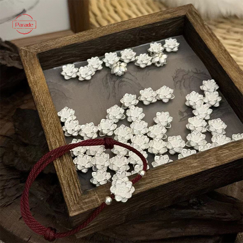 Diễu Hành Phong Cách Trung Hoa Tay Sen May Mắn Lắc Tay Dành Cho Nữ Đơn Giản Tinh Tế Có Thể Điều Chỉnh Vòng Tay Trang Sức Phụ Kiện Quà Tặng VN