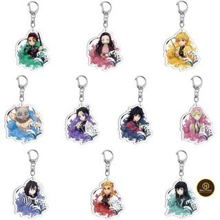 Móc Khóa Demon Slayer Thanh Gươm Diệt Quỷ Nhựa Acrylic Hai Mặt Kimetsu no Yaiba Hoạt Hình Anime Manga Dễ Thương