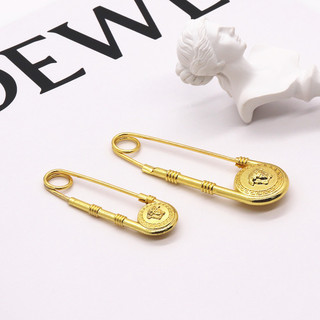 1 Vintage Vàng Kim Loại Pin Sư Tử Đầu Thổ Cẩm Quần Áo Neo Pin Eo Co Giãn Chống chói Chân