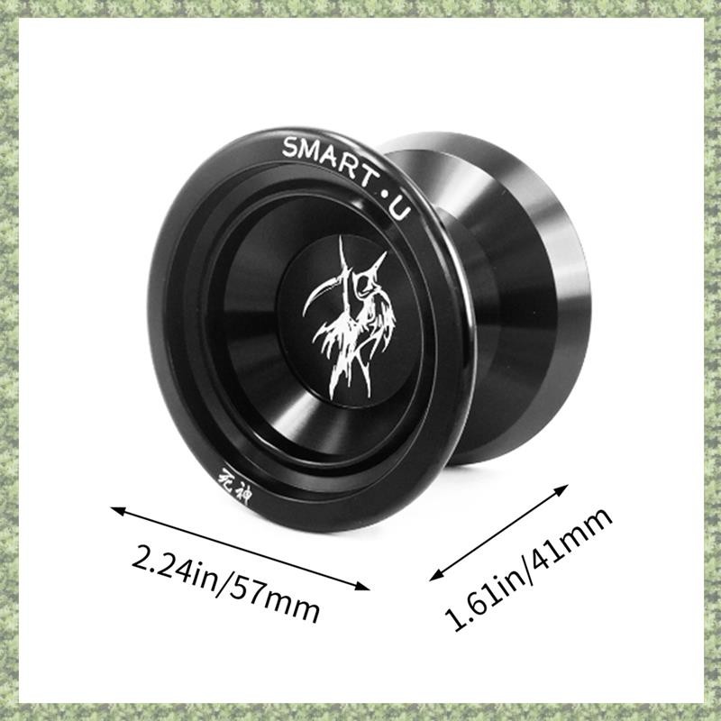 (C Z G L) LESHARE Yoyo Magic Yoyo BEBOO Yoyo S2 Vòng bi Yoyo kim loại đen đáp ứng cho trẻ em Người lớn Đồ chơi Yo-Yo chuyên nghiệp Dễ dàng cài đặt Dễ dàng sử dụng