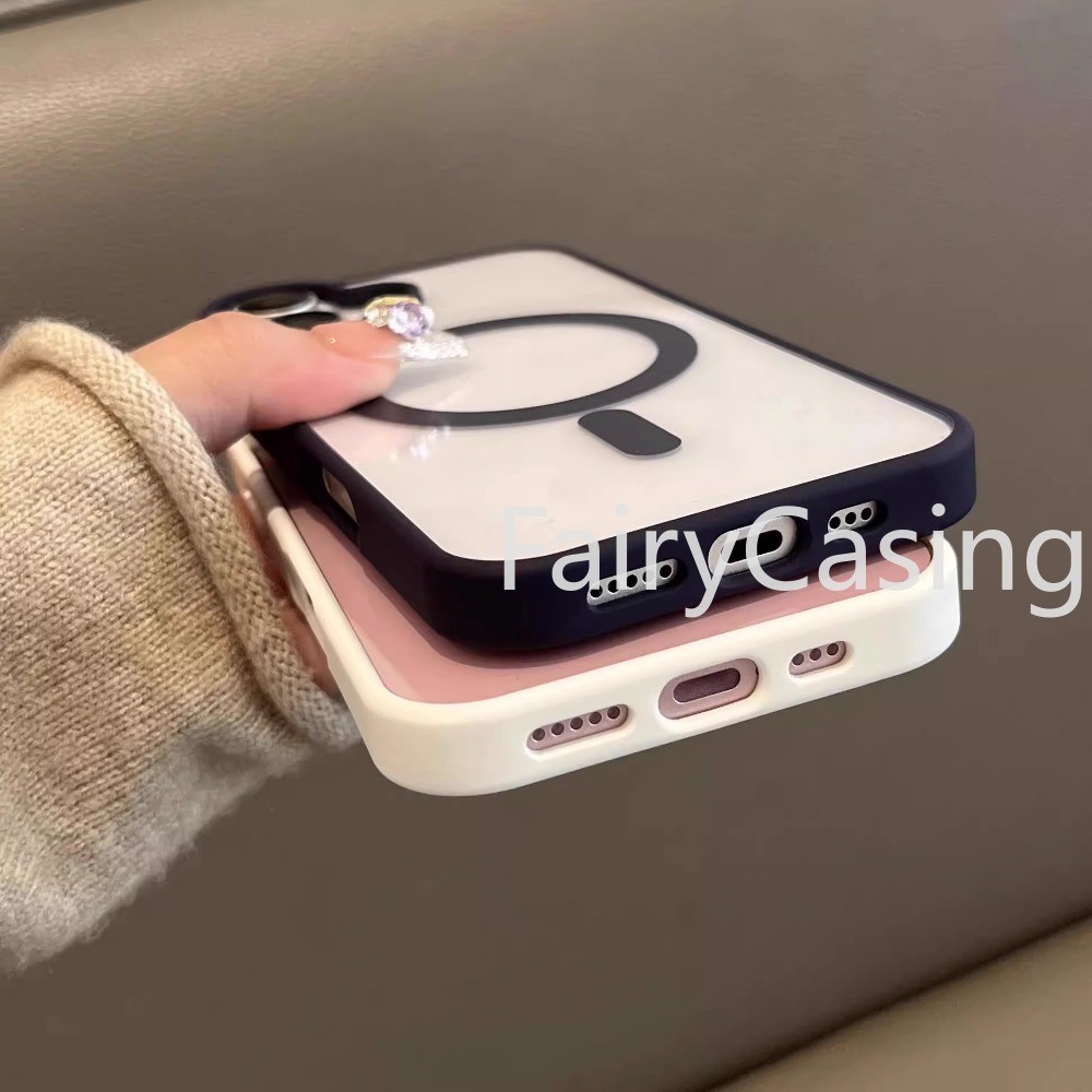 Ốp Điện Thoại Trong Suốt Mờ Sang Trọng Cho IPhone 16 11 12 13 14 15 Pro Max 7 8 Plus XR X XS Ốp Lưng Acrylic Chống Sốc