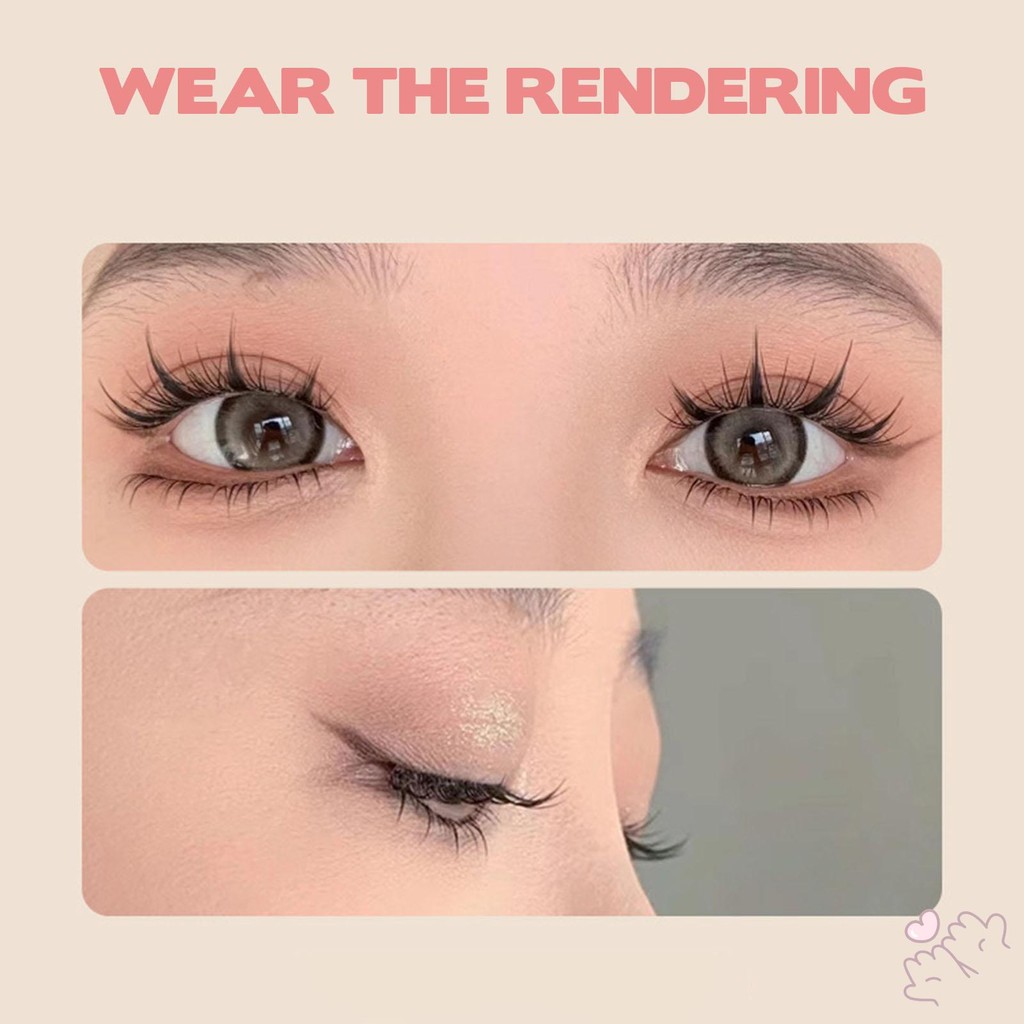 IOIIK 3/510 Row--Cụm mi DIY Cụm nối mi Cụm lông mi Lông mi uốn cong phân đoạn Wispy Cụm lông mi giả
