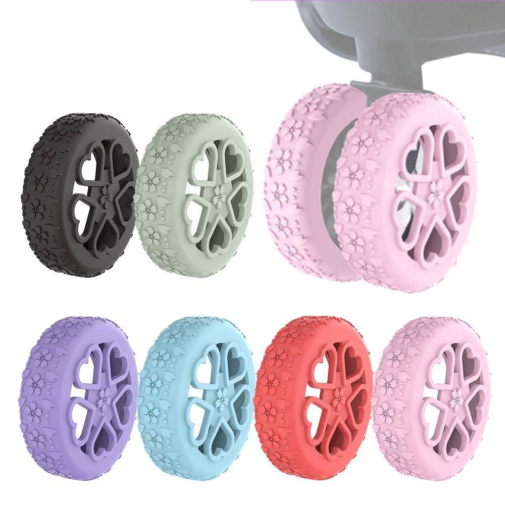 CPINCP 8 Chiếc Vali Bảo Vệ Bánh Xe, Chống Trơn Trượt Hấp Thụ Sốc Hành Lý Bánh Xe Bảo Vệ, Giảm Bánh Xe Silicon Giảm Tiếng Ồn Hành Lý Bánh Xe