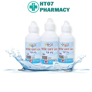 Combo 3 chai nước oxy già VP 3% hỗ trợ làm sạch vết thương (60ml)