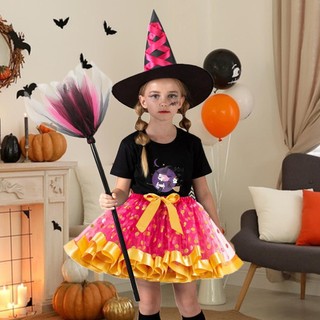 Trang Phục Halloween Cho Bé Gái Ngày Lễ Nhập Vai Bộ Trang Phục Có Mũ Và Chổi Trẻ Em Trang Phục Hóa Trang Cho Trò Chơi Trường Học Tiệc Sinh Nhật shopidaevn