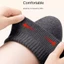 Miếng đệm nẹp đầu gối CHEESELY từ len Cashmere màu đen/xám, giúp làm ấm và bảo vệ đầu gối