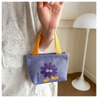 Túi xách nữ AllGIFT, túi vải mini đựng đồ ăn nhẹ cầm tay, túi nhỏ đựng tai nghe phong cách Hàn Quốc