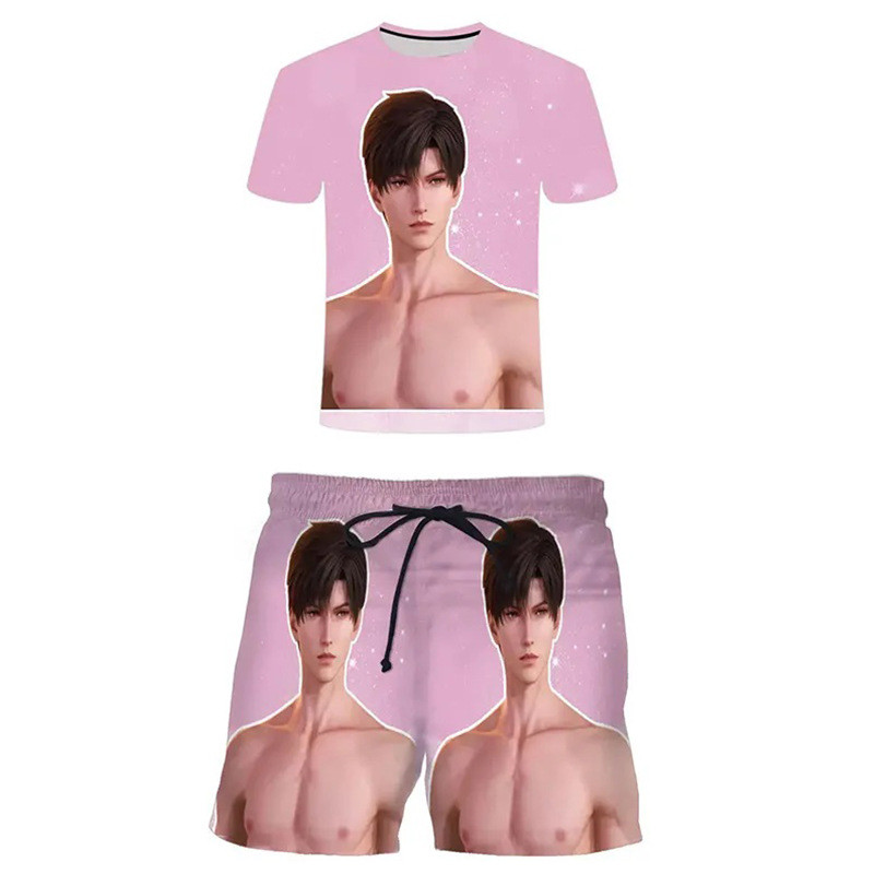 SY3 Tình Yêu Và Sâu Không Gian Rafayel Xavier Zayne Cosplay Vải Full Graphic Quần Short Áo Thun Anime Tay Ngắn Top YS3