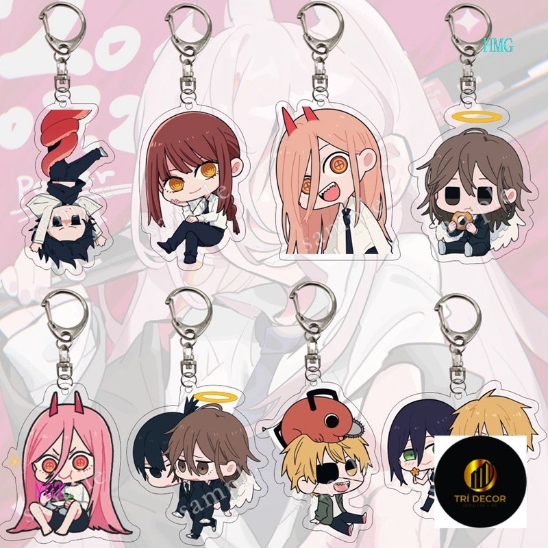 Móc Khóa Hình Nhân Vật Anime Chainsaw Man Pochita Power Makima Angel Hayakawa Aki 6cm