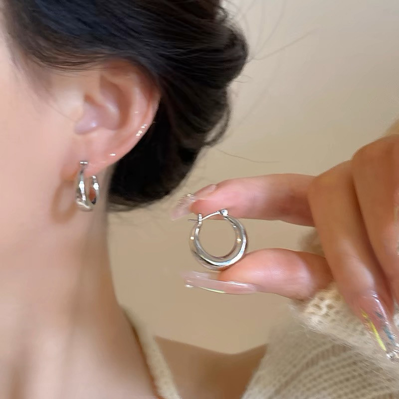 Bông Tai Nữ Màu Bạc Cao Cấp, Phong Cách Mới Mẻ Và Tinh Tế