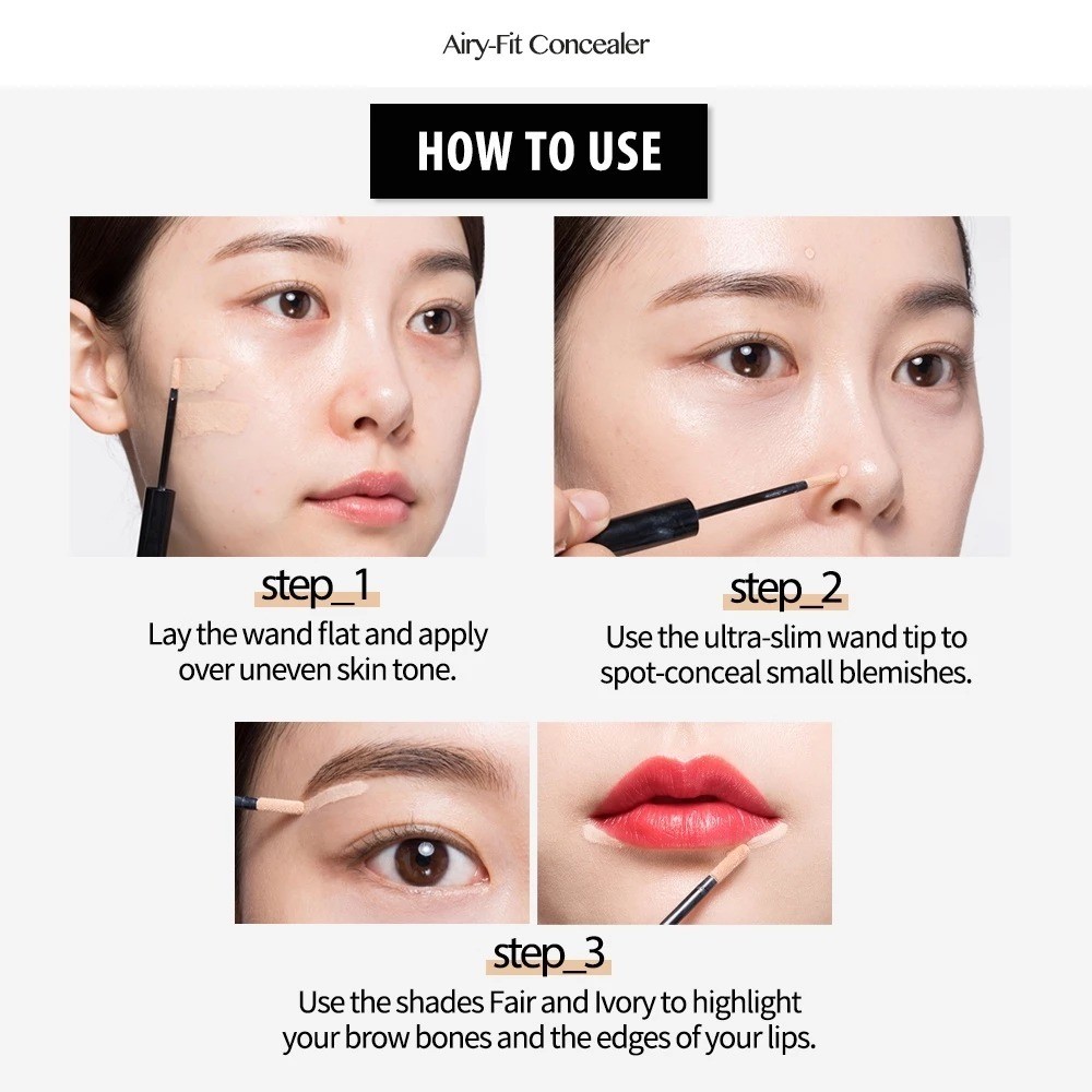 Kem Che Khuyết Điểm Clio Kill Cover Airy Fit Concealer 3g - 2BP