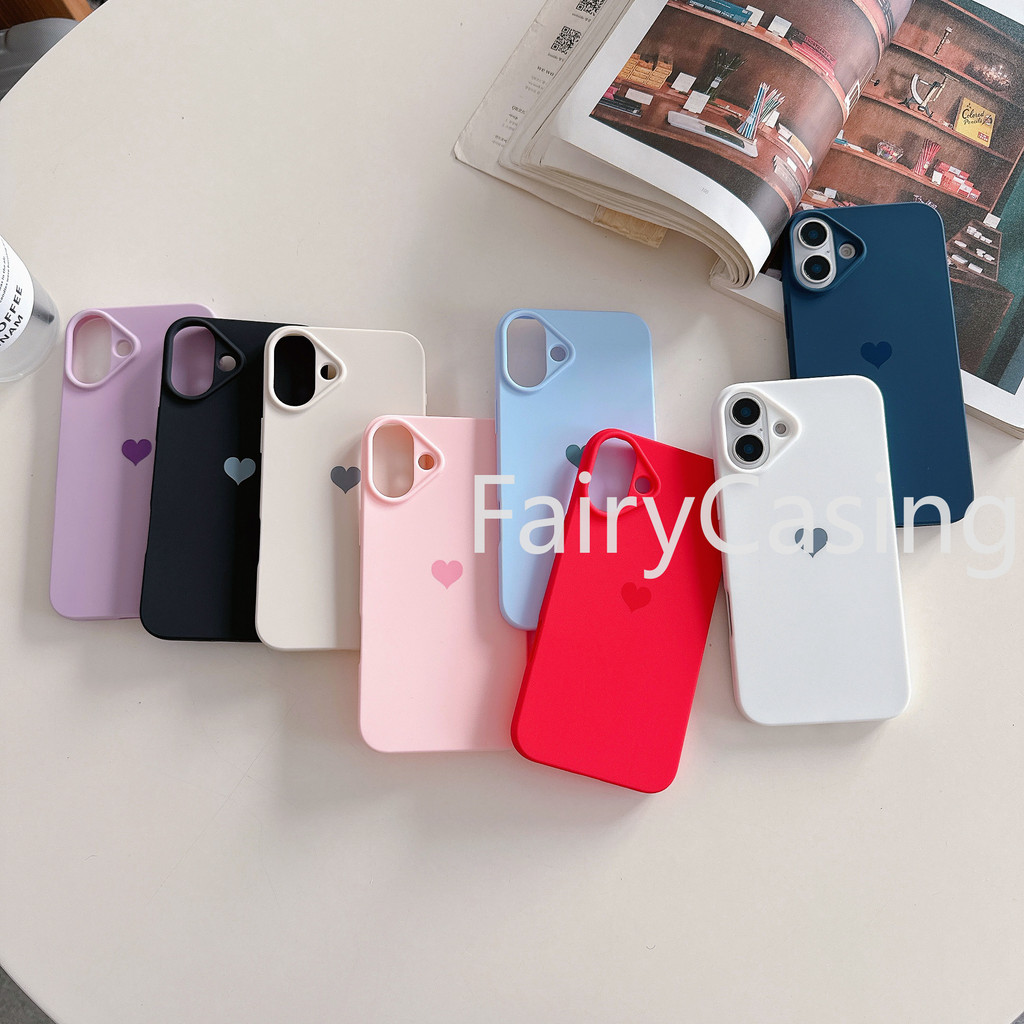 Ốp điện thoại chống sốc thời trang họa tiết trái tim tình yêu mới cho iPhone 16 15 14 13 12 11 Pro Max 7 8 Plus Vỏ TPU mềm trong suốt Funda