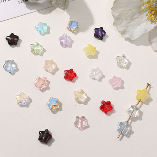 8mm ngôi sao năm cánh hạt thủy tinh Gradient Hạt rời hạt cườm Hoa tai diy Phụ Kiện Đầu phụ kiện mặt Dây Chuyền Nữ bán buôn