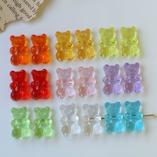 Zhao Lusi màu lỗ ngang thạch gấu diy Acrylic ngọt ngào bông tai vòng tay điện thoại di động chất liệu bán buôn