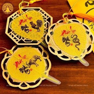 [Tặng Bao Lì Xì Lộc] Lá Bồ Đề Nhũ Vàng 12 CON GIÁP Đã Khai Quang Tài Lộc, Bình An May Mắn Để Ốp Lưng Điện Thoại, Để Ví