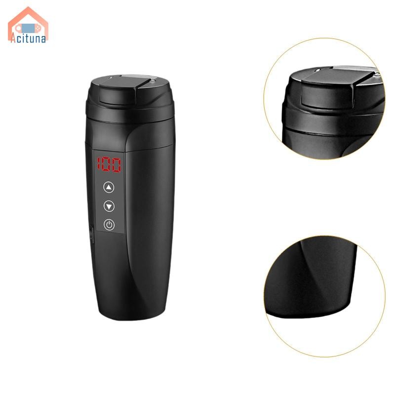 Ấm đun nước du lịch Acutuna 0.4L 90W 21x7cm có nắp kín chắc chắn thông minh có thể điều chỉnh nhiệt độ Cốc trà cà phê