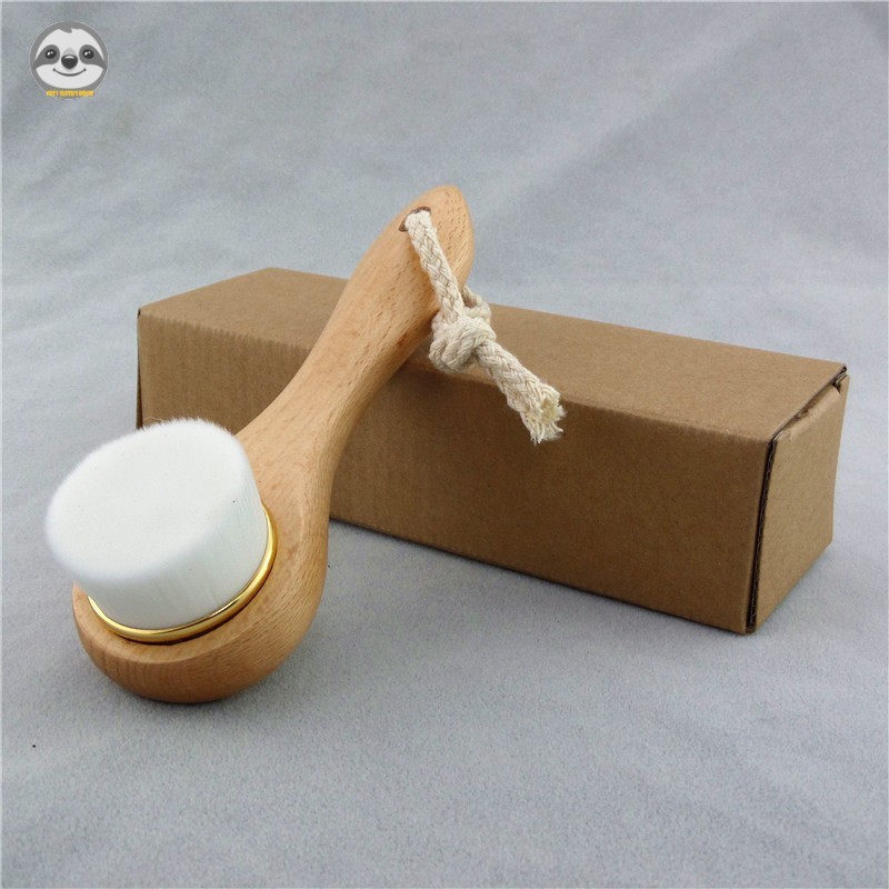 Phong cách Nhật Bản Muji Style / Bàn chải rửa mặt Beech / Dụng cụ rửa mặt tiện dụng Sữa rửa mặt / Bàn chải làm sạch thủ công / Bàn chải Massage bằng gỗ nguyên khối / Bàn chải làm sạch da mặt