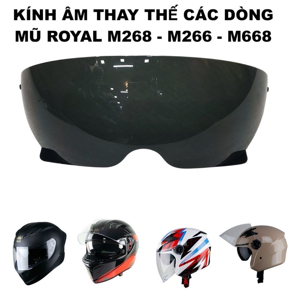 kính âm thay thế cho nón bảo hiểm royal m266, m268, m68, m668 - chính ...