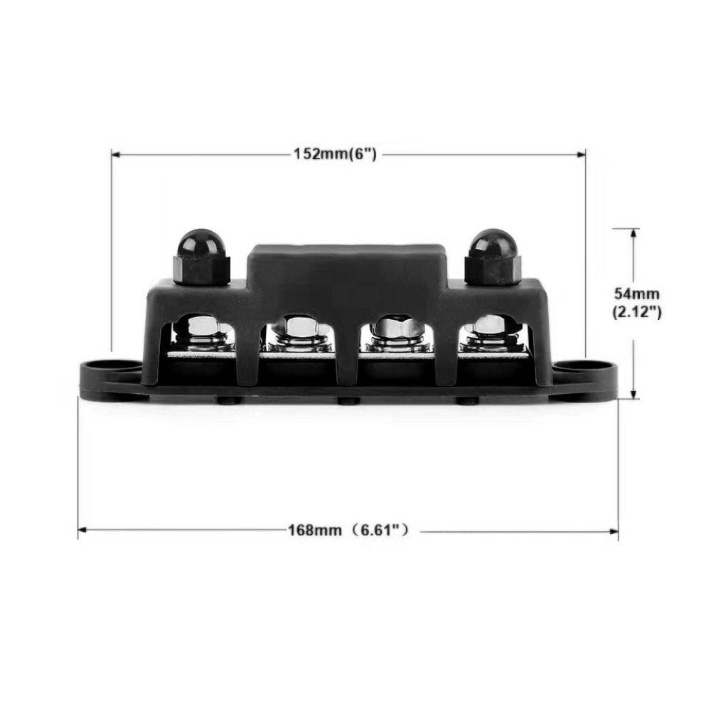 DAYBREAK Electro Junction, Khối phân phối điện 4 chiều 48V 250A DC, Khối đầu cuối thanh đinh tán bền M8 M10 5 / 16 "3 / 8" cho thuyền xe tải RV Caravan