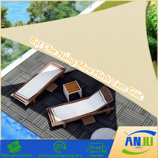 Bạt Che Nắng Mưa Hình Tam Giác, Dễ Lắp Đặt,  Dành Cho Sân Vườn, Chất Vải Bền & Nhẹ