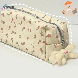 YOWEI Hoạt Hình In Hoa Túi Đựng Bút Cho Nữ Grils Dung Tích Lớn Văn Phòng Phẩm Túi Đựng Bút Chì Đa Năng Văn Phòng Phẩm Tổ Chức VN