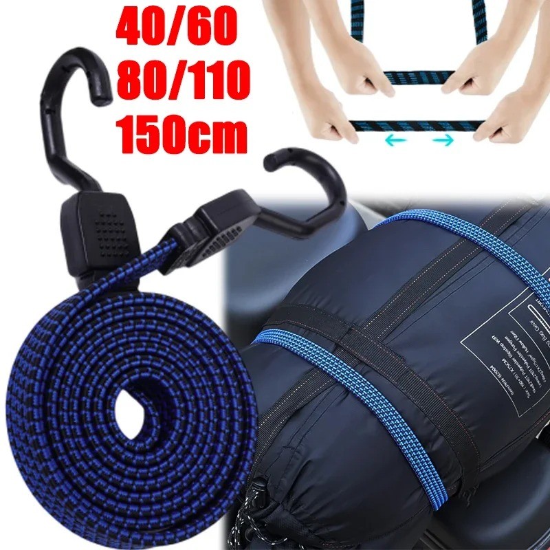 Dây đeo hành lý đa năng hạng nặng - Dây buộc cao su đàn hồi - Phụ kiện lưu trữ xe đạp di động có móc