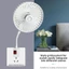 Quạt tiết kiệm năng lượng YRBWD, Quạt ổ cắm tiết kiệm không gian có thể điều chỉnh 360 độ, Quạt hoạt động yên tĩnh gắn trên tường USB làm mát Phòng ngủ