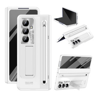 Dành Cho Samsung Galaxy Z Fold 7 Fold7 W25 Z Fold SE Gấp Đặc Biệt 6 Slim 6 5 4 Bản Lề Bảo Vệ Toàn Diện Vỏ Da PU Kính Cường Lực Phim Có Bút Cảm Ứng Gấp Giá Đỡ