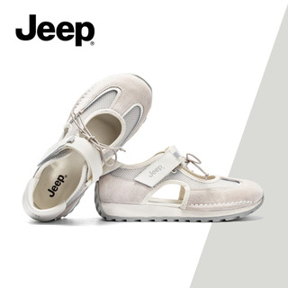 Giày Mary Jane hở mũi nữ JEEP Mùa hè mới, Thiết kế cắt, Thời trang hợp thời trang, Dép thể thao, Đi lại đa năng