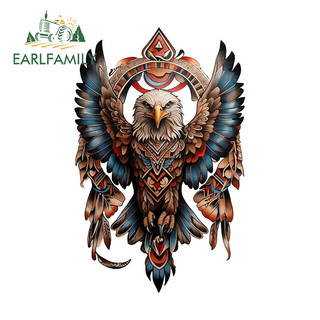 EARLFAMILY Đại Bàng Nhiều Màu Sắc Dán Xe Máy Ván Lướt Sóng Ốp Lưng Thân Sáng Tạo Chống Thấm Nước Vinyl Decal Chống Trầy Xước Kiểu Dáng Xe