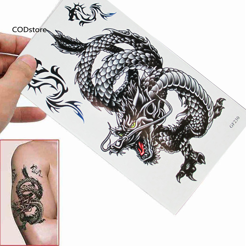 Hình xăm dán decal tạm thời KDC Dragon - kháng nước, tháo rời dễ dàng