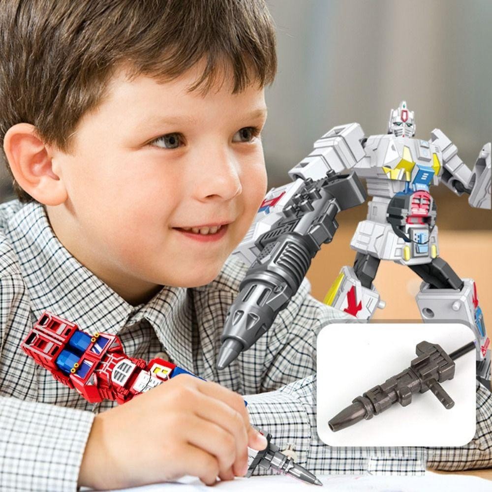 【24H】 Bút Bi Robot Thời Trang Cho Trẻ Em – Đồ Chơi Biến Hình Ngộ Nghĩnh, Chống Mài Mòn, Viết Mực Mượt Mà