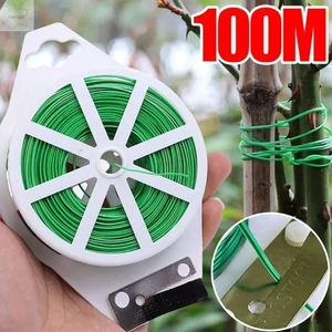 Awngd Dây sắt bó cây 20/30/50/100M, dây cáp buộc xoắn đa chức năng tái sử dụng, dây leo cây tự cắt