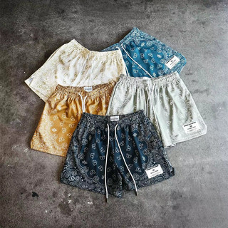 RYOKO RAIN Hạt Điều Hoa Thể Thao Quần Short Bóng Rổ Mặc Đường Phố Mỹ Quần Thường Ngày