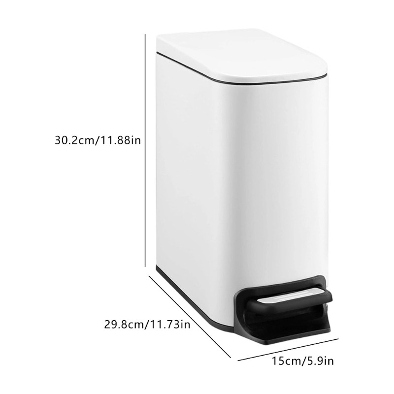 Thùng đựng bàn đạp VIC Quiet 6L không gian Thùng rác nhỏ bằng thép Carbon hiệu quả cho góc hẹp
