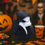 QEARY Hình Vịt Halloween Ma Quái, Đồ trang trí PLA Halloween Vịt Anime Hình, Tượng Vịt Chết Vật Trang Trí Sưu Tập Thủ Công Grim Reaper Vịt Trang Trí Đảng
